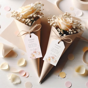 Wildflower floral thank you tags, Wildflower Favor Tag, Floral Favor Tag, Spring Baby in Bloom Shower, Floral Birthday Party, WFD1