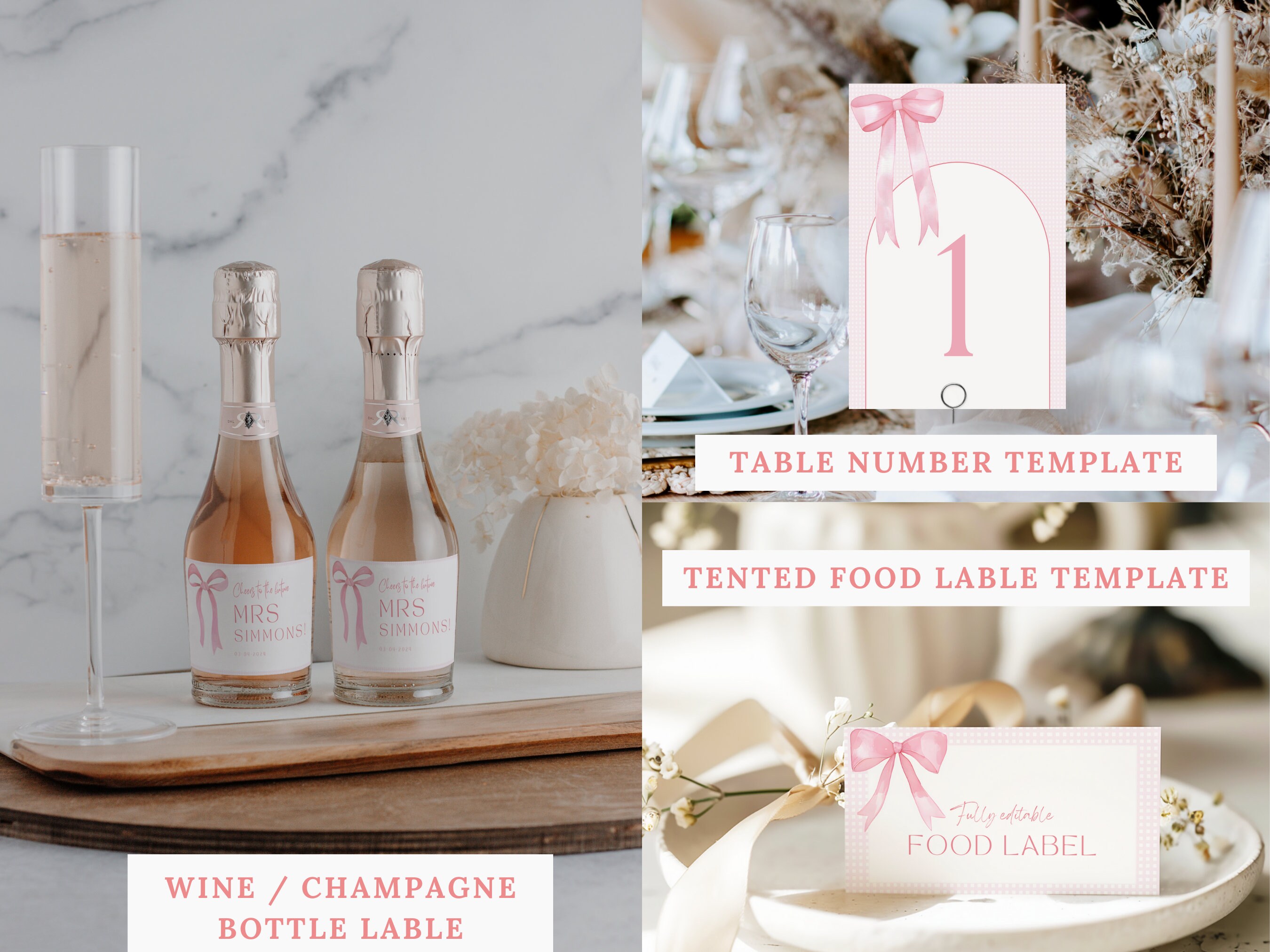 FYSUIMU Papiertüten 'She's Tying The Knot' – 24 Stück, Rosa Mit Cocktail-Schleife, Für Junggesellinnenabschied & Hochzeit
