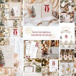 Christmas Bridal Shower Bundle, Winter Bridal Shower, A Merry Little Bridal Shower, Tis The Season To Be Married, Holiday Bridal Shower