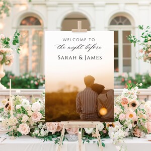 Minimalist Rehearsal Dinner Welcome Sign Template (Digital Download)
