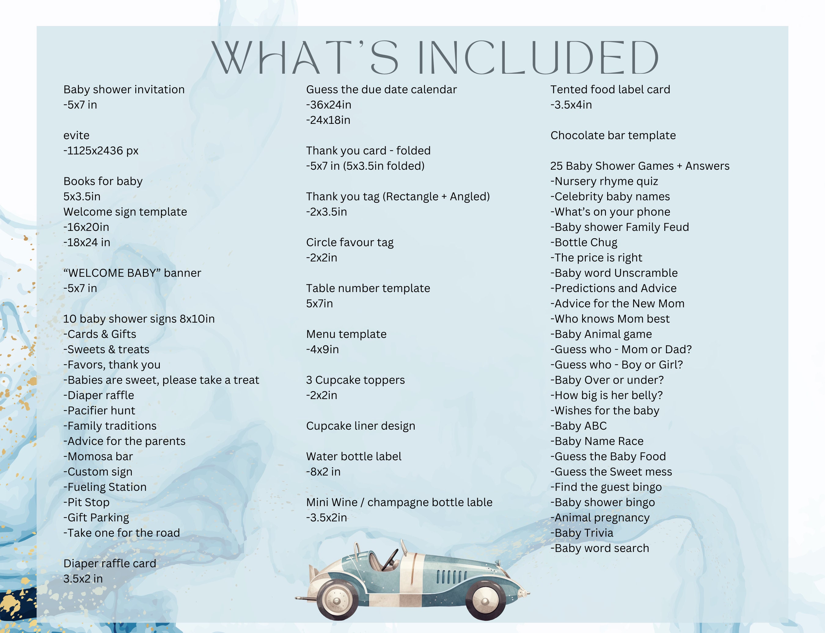 Rennwagen-Schärpe Für Schwangere – Vintage Auto Design Für Babyparty & Fotos