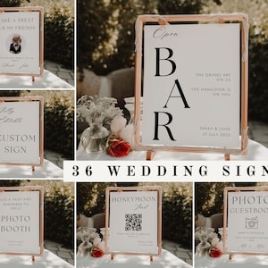 wedding sign bundle, wedding templates, wedding reception, Wedding Sign, Wedding Reception, wedding signage, reception signs, wedding reception, modern wedding signs, boho wedding bundle, signature drinks, wedding bar menu