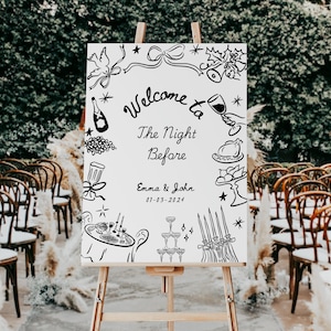 Winter Rehearsal Dinner Welcome Sign Template (Digital Download)