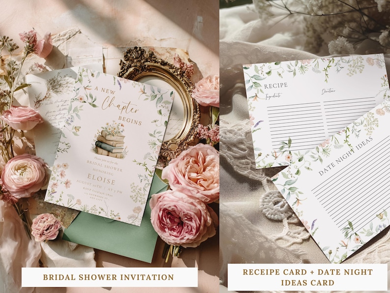 Storybook Bridal Shower Bundle, New Chapter Begins Bridal Shower, Book themed Bridal Shower, Storybook Bridal Shower Decor, Her Next Chapter Wedding Shower