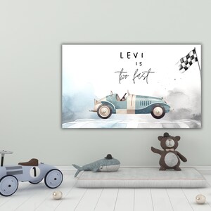 Race Car 2nd Birthday Banner, Race Car birthday backdrop, TWO FAST birthday banner, car poster, second birthday, vintage car, 2nd birthday