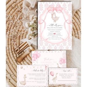 Little Silly Goose Baby Shower Bundle,  Silly Goose baby shower, Goose Baby Shower, Mother Goose Baby Shower Invitation, Goose Theme Party