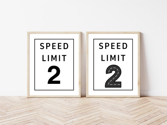 Editable Speed Limit Sign, Race Car Birthday Party Sign, Racing Party Decor, Two Fast Bday, Printable Custom Speed Limit, Speed Limit Sign