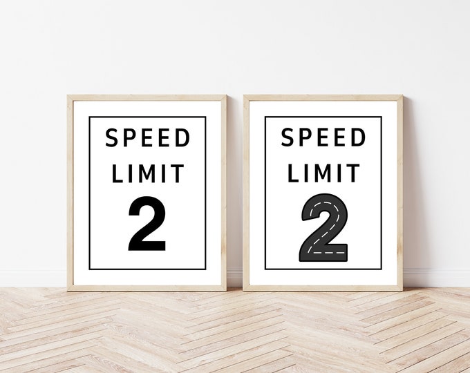 Speed Limit 2 Sign Template | TWO Fast Race Car Birthday Party Food ...