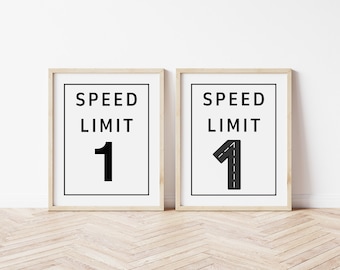 Editable Speed Limit Sign, Race Car Birthday Party Sign, Two Fast Bday, Printable Custom Speed Limit, Speed Limit Sign, Fast One