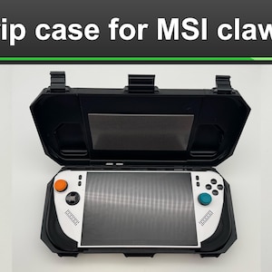 Hardshell Grip-case for MSI Claw 8  with comfort grips and storage space compatible with stick grips, open charging ports,