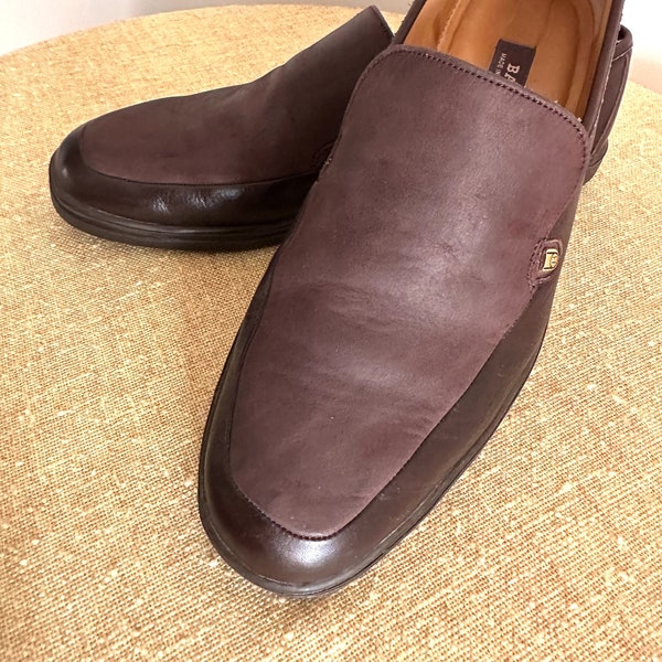 Vintage Bally's Brown Leather Loafers, Size 9 1/2 E, Made in Switzerland
