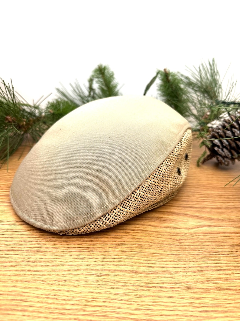 Vintage Men's Tan Mesh Flat/newsboy Style Cap, Size Large - Etsy