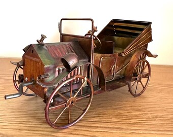Vintage Antique Model T Car with Music Box, "Around the World In 80 Days,"