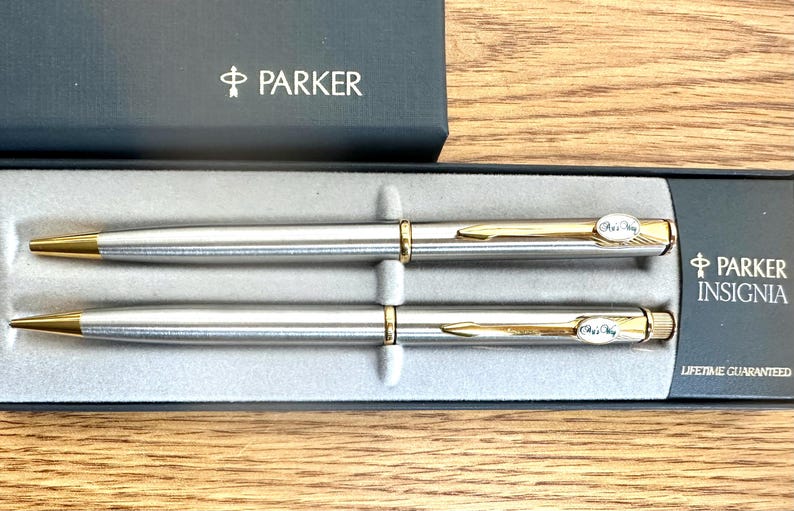 Collectible Parker Insignia Pen and Pencil Set in Original Case, Made ...