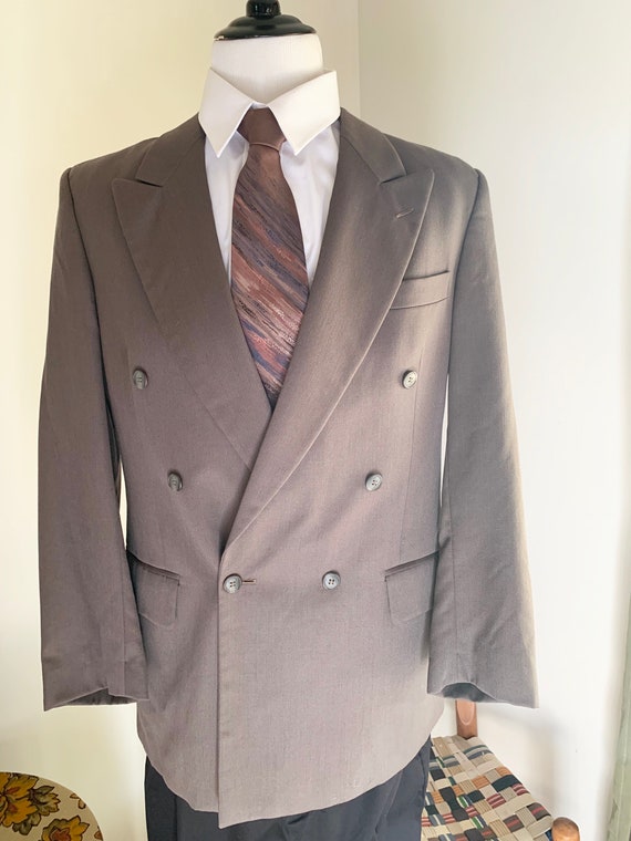Vintage Double Breasted Suit Jacket by Andre Vill… - image 1