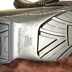 Mocassins en cuir noir pour hommes, Hush Puppies, taille 14 image 4