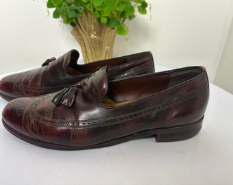 Vintage Salvatore Ferragamo Tassel Wingtip Brown Loafers/10d  display picture 2