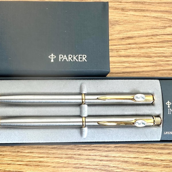 Collectible Parker Insignia Pen and Pencil Set in Original Case, Made in USA