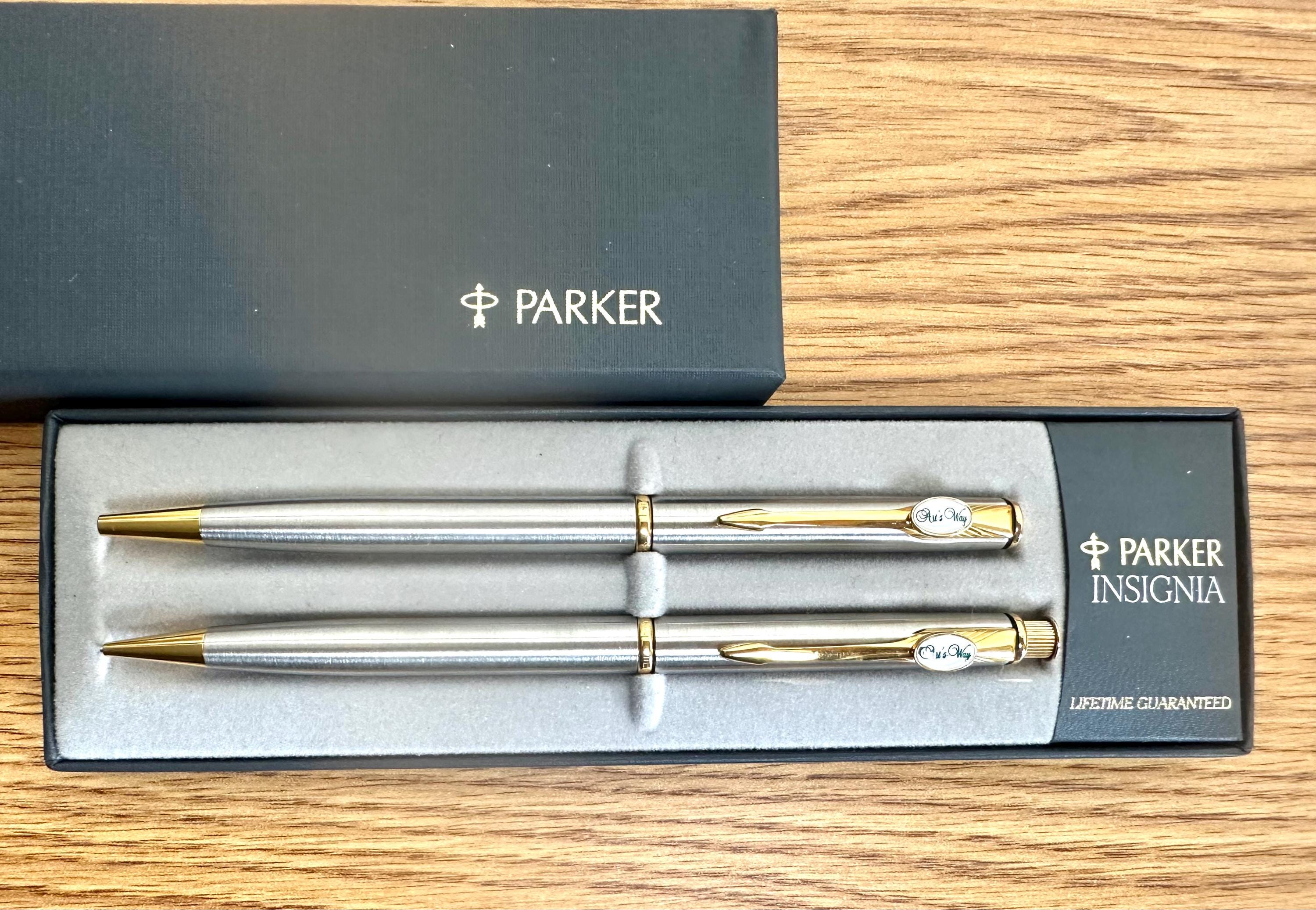 Parker シルバーカスケード　初代　廃盤　3点セット 中古)PARKER パーカー ボールペン ソネット シルバーカスケード