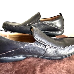 Mocassins en cuir noir pour hommes, Hush Puppies, taille 14 image 6