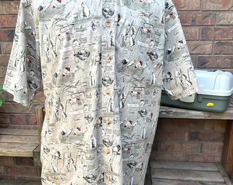 Men's Fishing Lure Shirt by Bit and Bridle Outfitters, Size LT