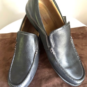 Mocassins en cuir noir pour hommes, Hush Puppies, taille 14 image 7