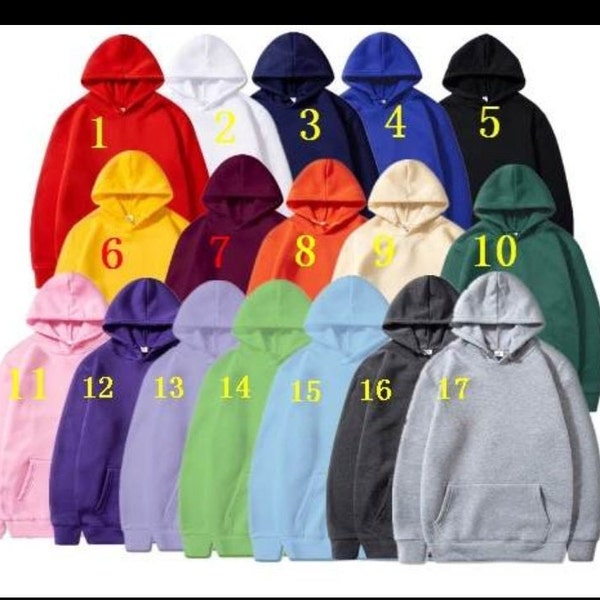 Hoodies, Sublimationsdruck, 100% Polyester.