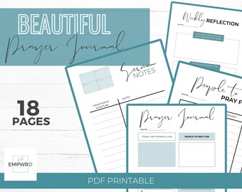 Christian Journal | Daily Prayer Journal Printable | Prayer Journal | Faith Journal | Bible Journaling | Gratitude Journal