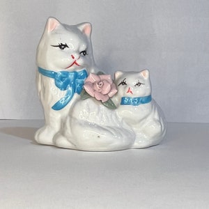 Vintage Porcelain Cat Figurine Asian