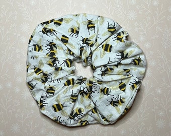 White Bee Scrunchie