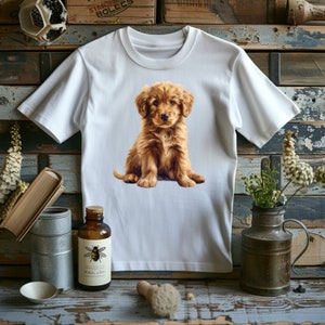 Golden Retriever T-Shirt- Unisex Cotton Tee with Adorable Retriever Print- Perfect for Dog Lovers- Soft & Comfortable Casual Wear