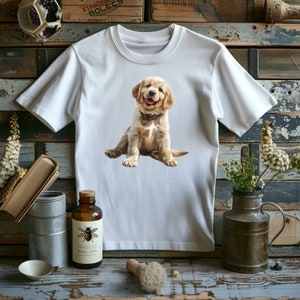 Golden Retriever T-Shirt- Unisex Cotton Tee with Adorable Retriever Print- Perfect for Dog Lovers- Soft & Comfortable Casual Wear