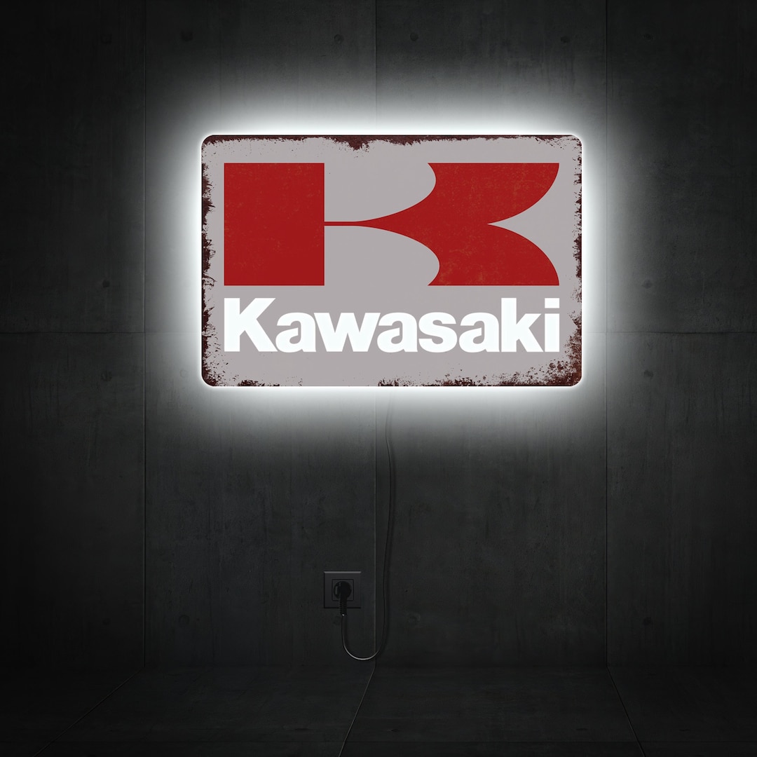 Kawasaki Led Sign Kawasaki Logo Sign Kawasaki Neon Sign - Etsy