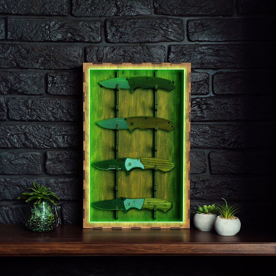 Knife Display Case Led Knife Display Lighted Knife Storage Etsy