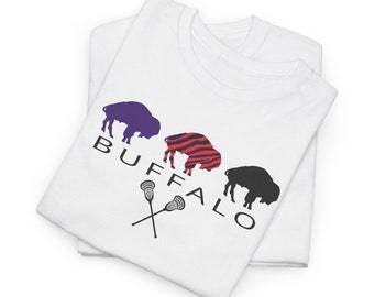 Buffalo Lacrosse Shirt  || Buffalo Apparel || Unisex Cotton Tee