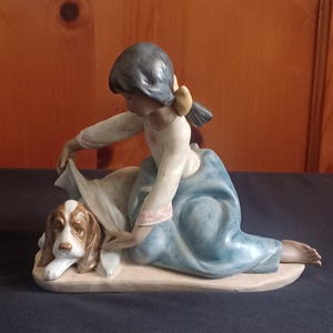 Rare Retired Lladro Daisa Dog's Best Friend #2287M GRES MATTE FINISH Spain