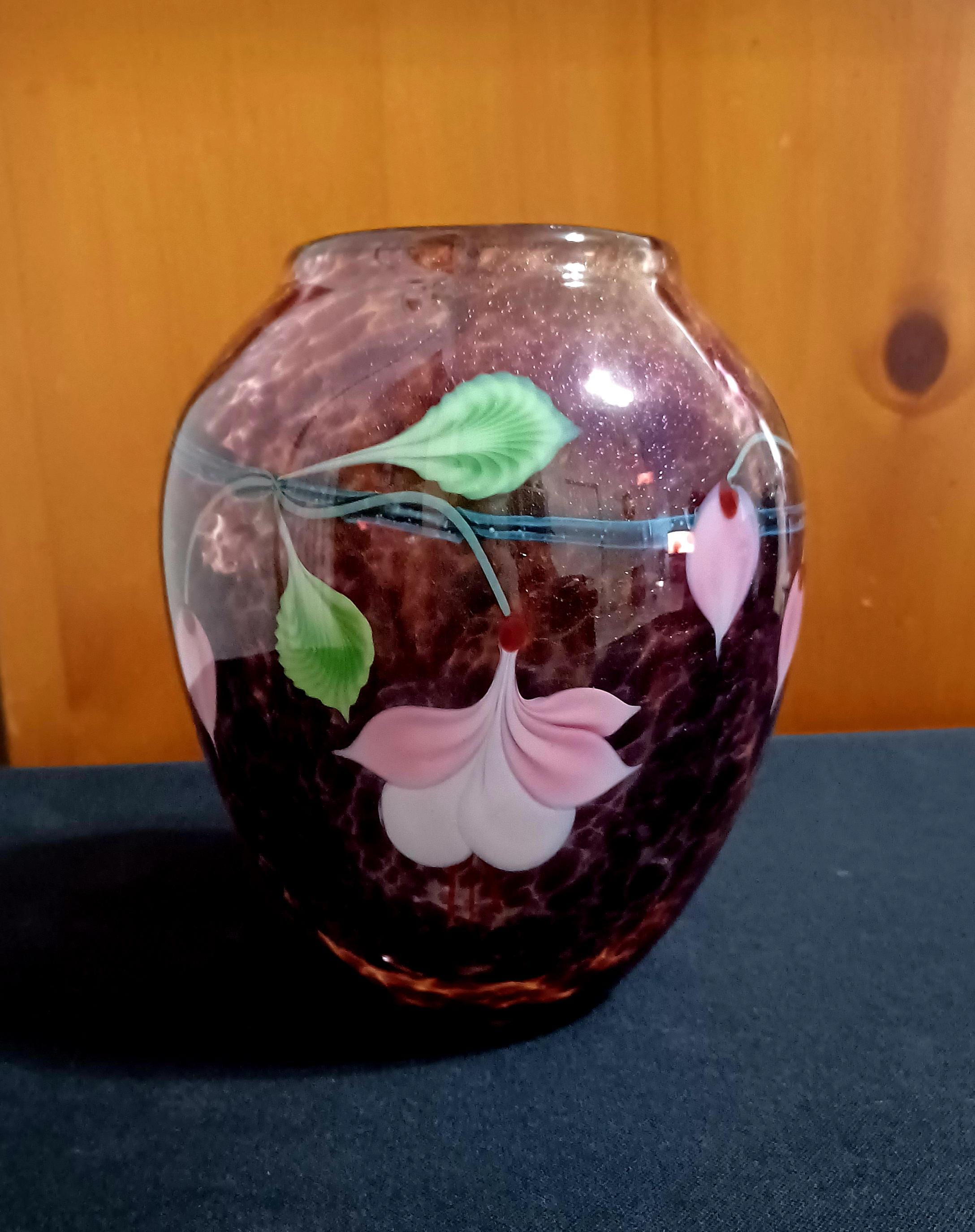 【70sヴィンテージ】Orient&Flume 花瓶 Orient and Flume Art Glass Vase - Etsy