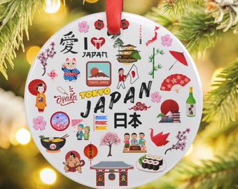 Tokyo Acrylic Christmas Ornament: First Christmas Engaged Keepsake