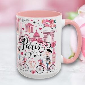 Paris Coffee Mug: Eiffel Tower Souvenir, French Travel Gift