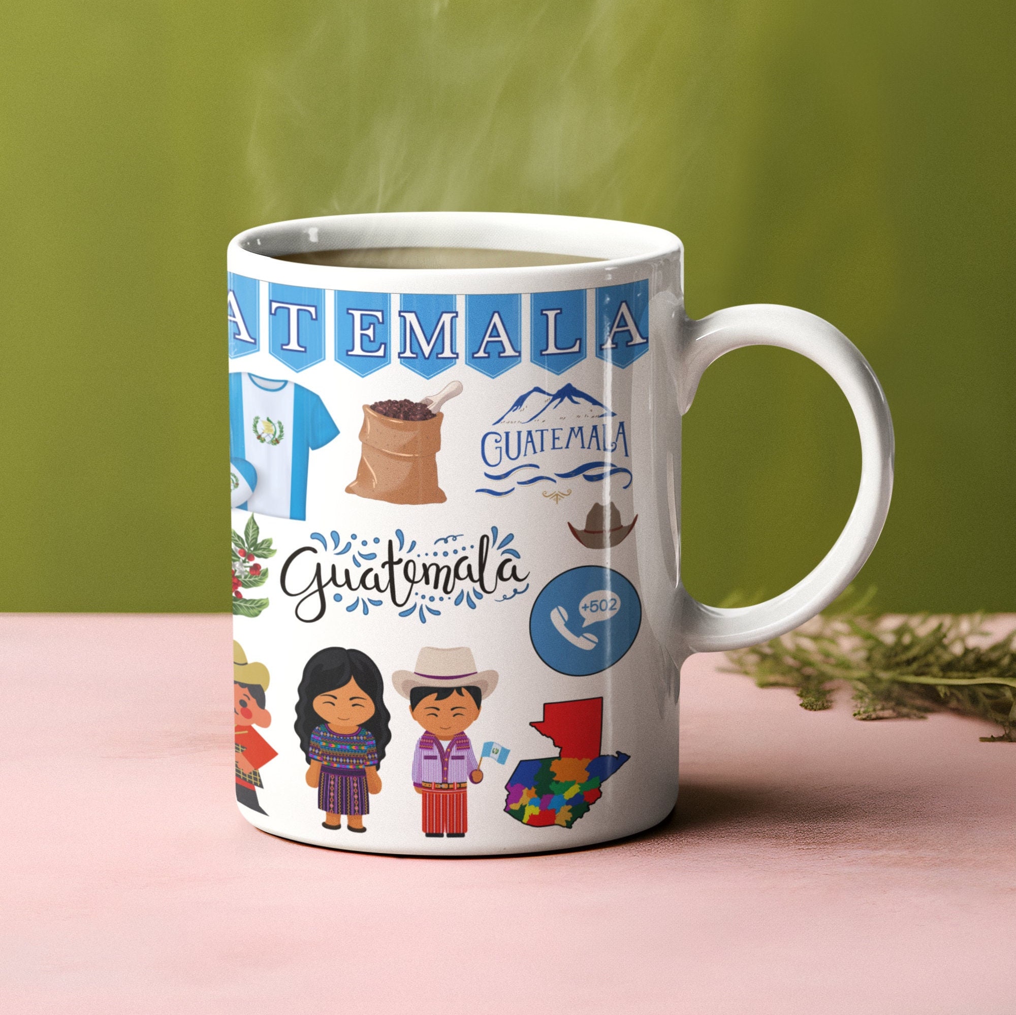 GUATEMALAN COFFEES 紙コップとピンバッジセット Guatemala Souvenir Coffee Mug: Guatemalan Pride Keepsake Cup - Etsy