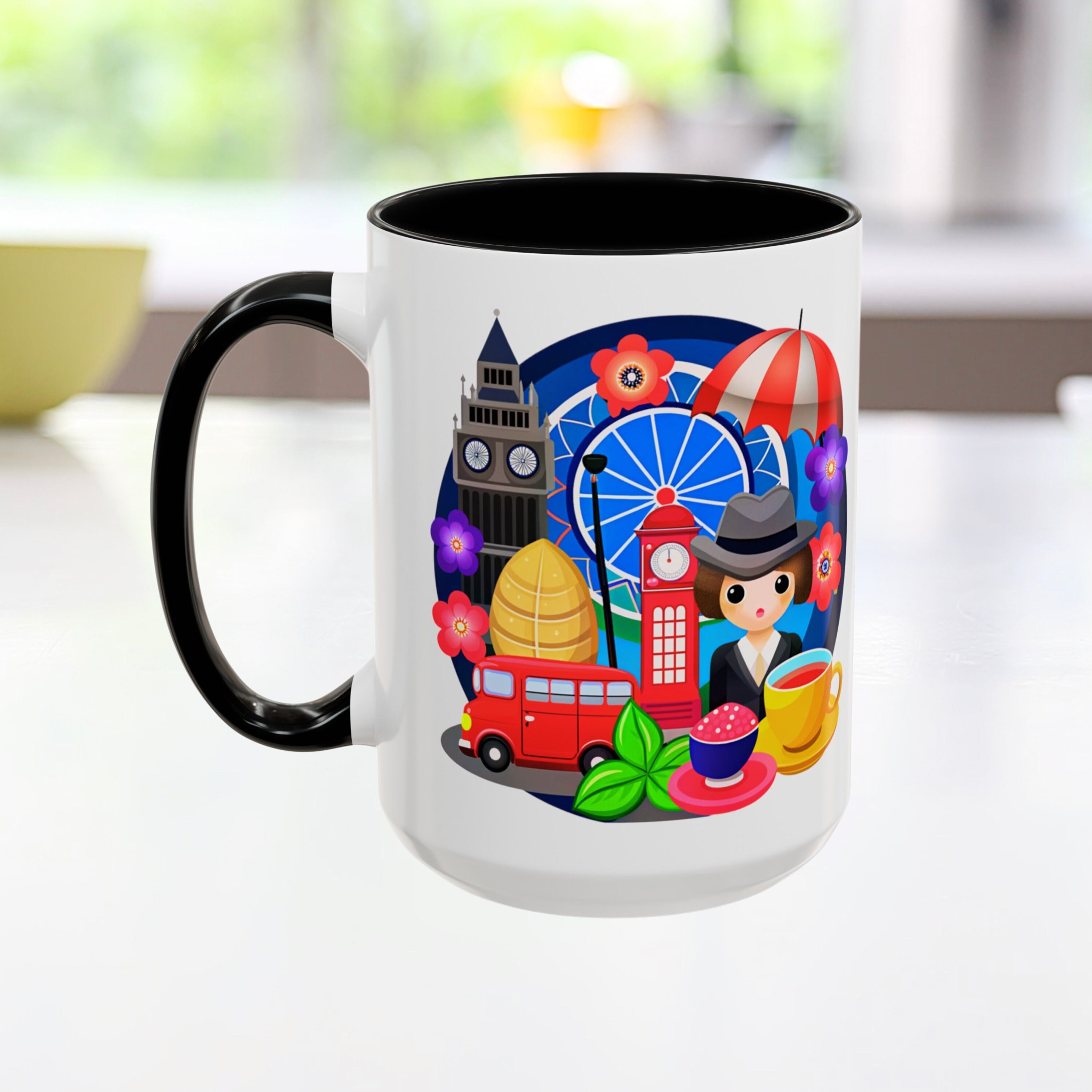London England Mug 15 Oz, England Teacup, Ideal Vacation Gift for