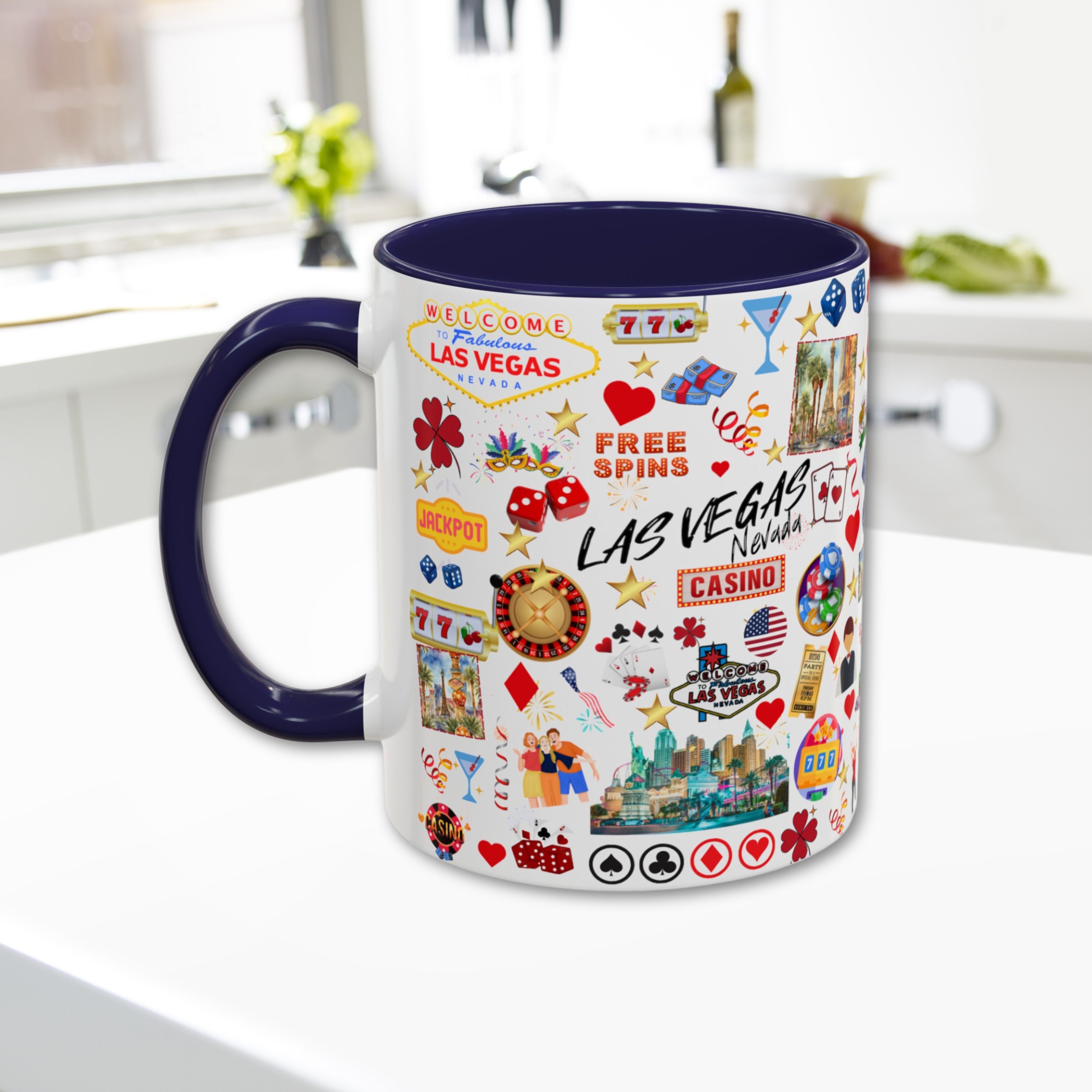 Las Vegas Souvenir Mug: Casino Design, Vegas Keepsake - Etsy