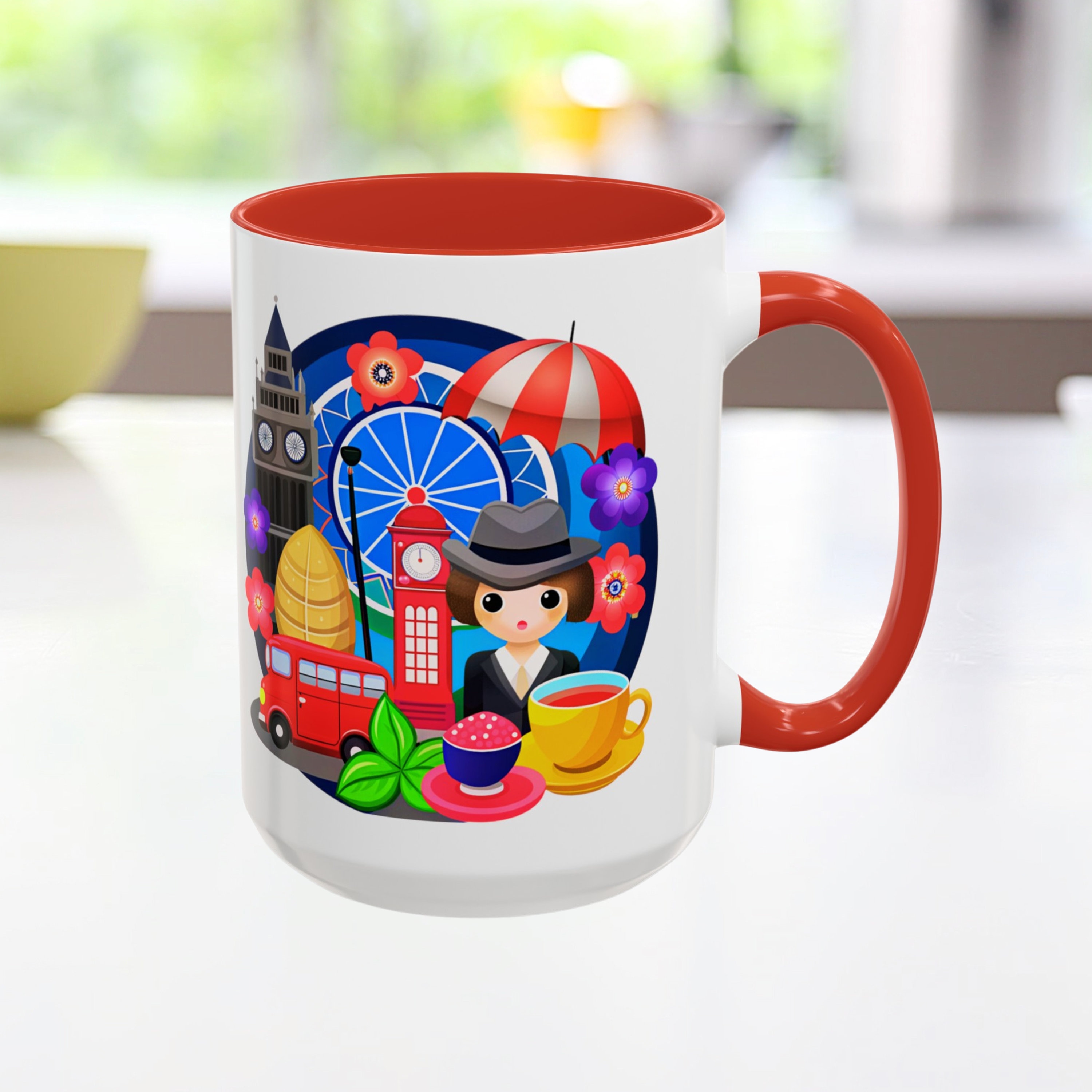 London England Mug 15 Oz, England Teacup, Ideal Vacation Gift for