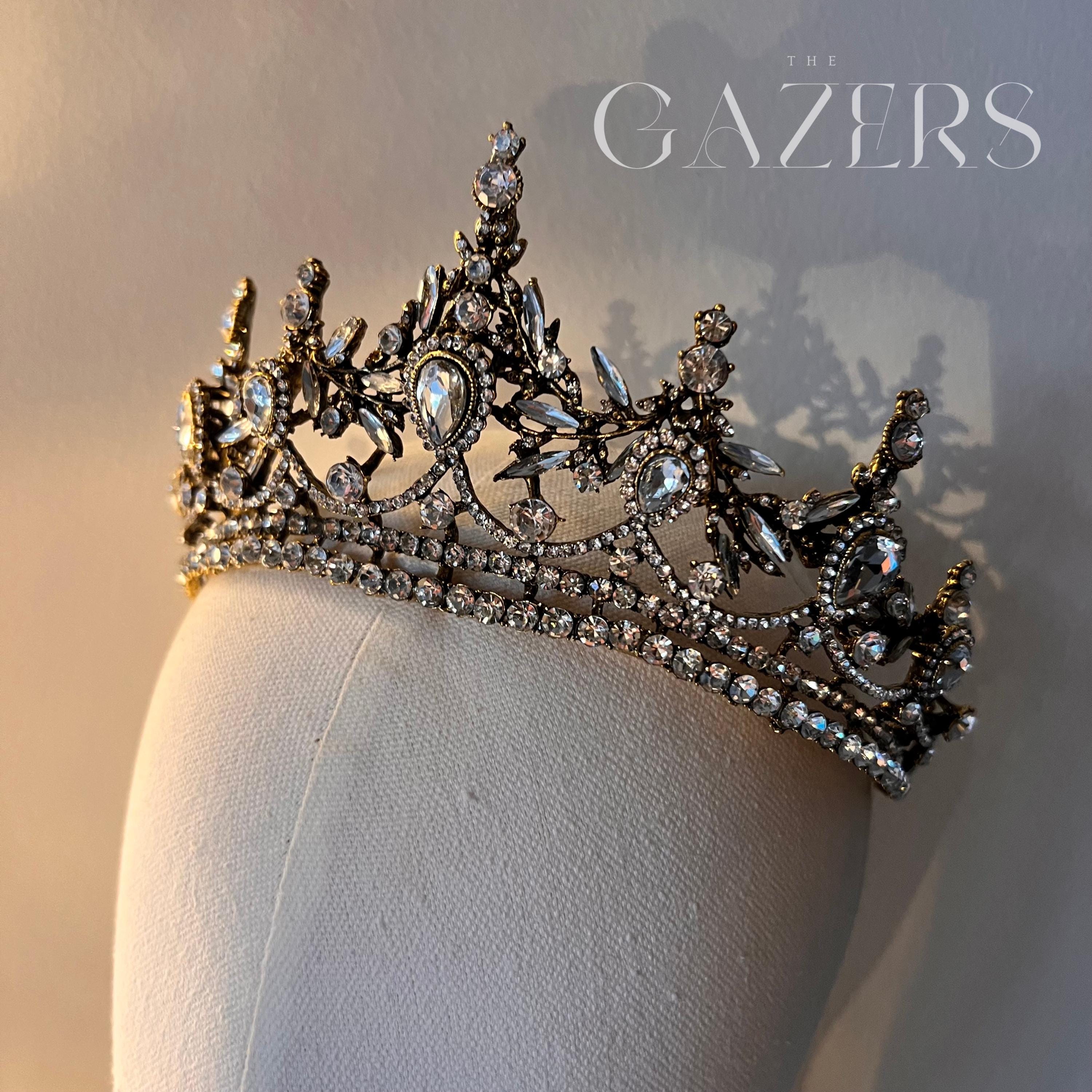 - Royal Rhinestone Crystal Wedding Tiara NWBOX Vasa Tiara Replica, Silver Art Deco Bridal Crown, Swarovski  main image 3