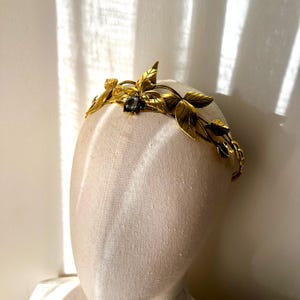 Gorgeous Medieval Style Costume Crown in Copper Alloy Setting With a Smokey Crystal Stone ((- Merida