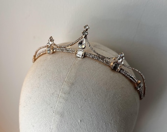 Gold Wedding Tiara, Medieval Bridal Crown