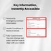 Printable Emergency Card Template Emergency Card for Wallet Emergency ...