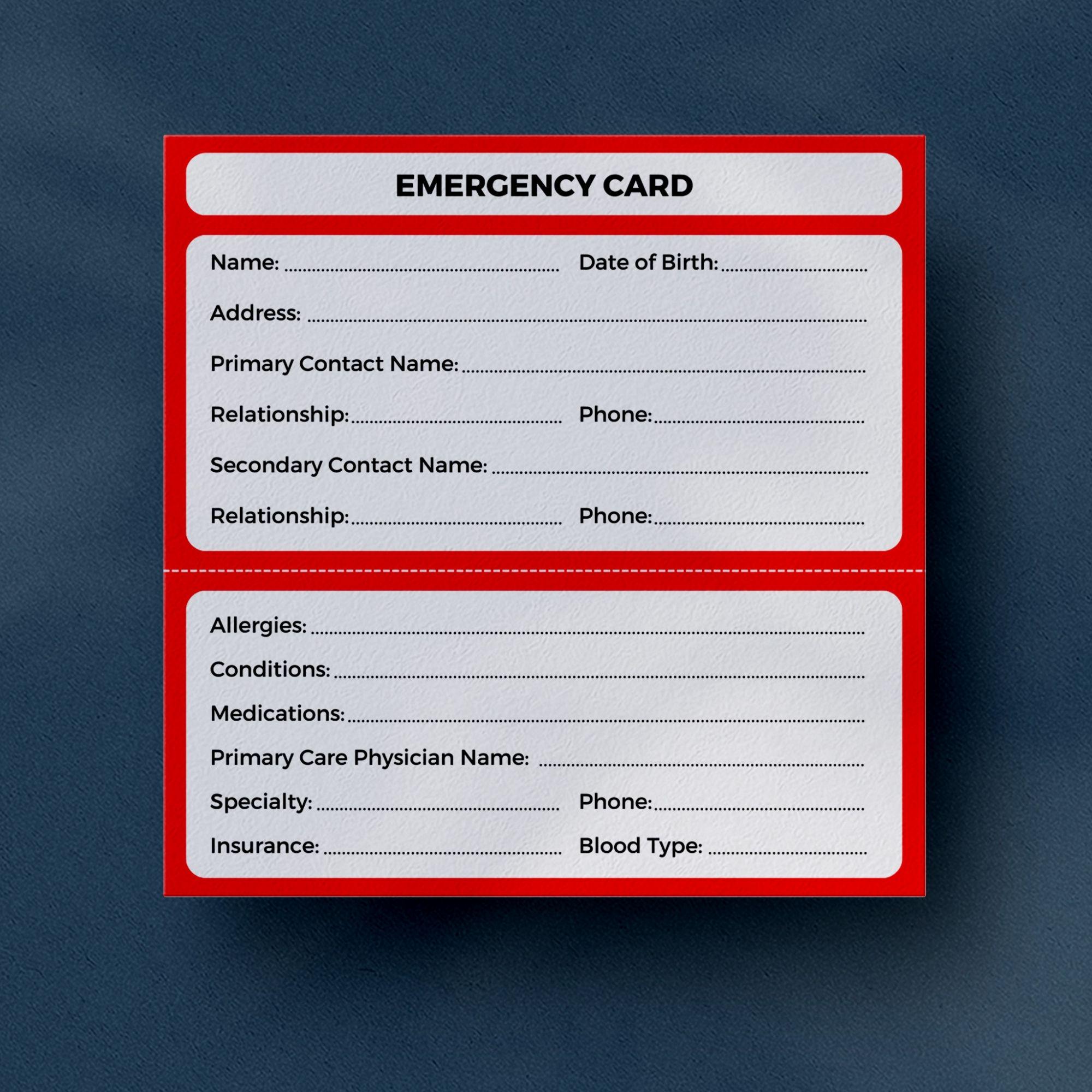 Printable Emergency Card Template Emergency Card for Wallet Emergency Contact Card Business Card Size Printable PDF & Editable Canva - Etsy printable-emergency-card-template-emergency-card-for-wallet-emergency-contact-card-business-card-size-printable-pdf-editable-canva-etsy