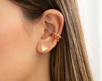 Gold ear cuff set 24k gold plating filled no piercing cuff earrings