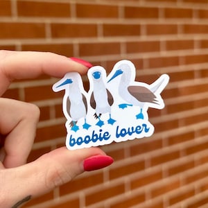 Aufkleber | Dummkopf Liebhaber | Vogel Aufkleber | Blaufußtölpel | witzige Sticker